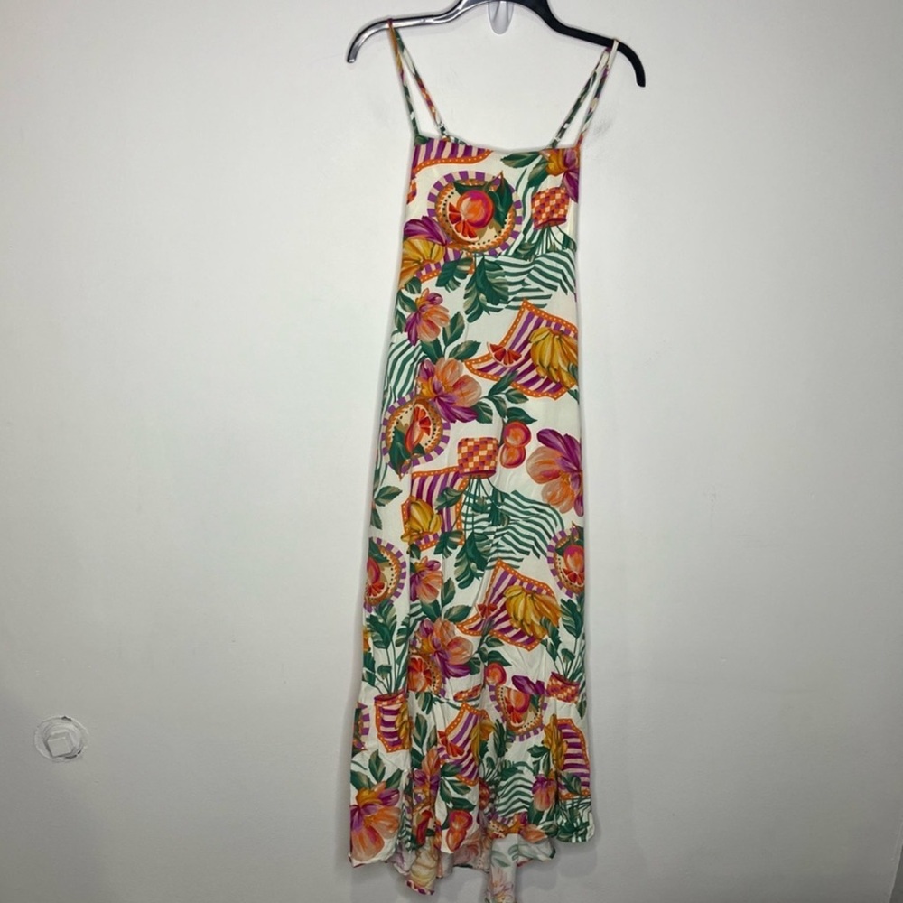 Anthropologie Paper Heart maxi sundress multicolor fruit pattern women’s‎ S
